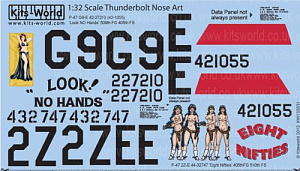 Decal 1/32 Republic P-47D Thunderbolt (2) (Kits-World)