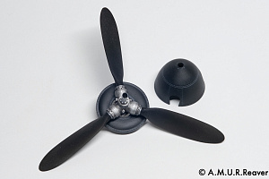 Additions 1/24 The cowl and propeller blades for the Bf109G-6 model (A.M.U.R.Reaver) 