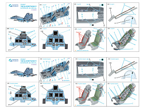 Su-30SM 3D-Printed & coloured Interior on decal paper (Zvezda)