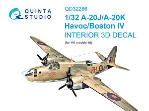 A-20J/A-20K Havoc / Boston IV 3D-Printed & coloured Interior on decal paper (HK models)