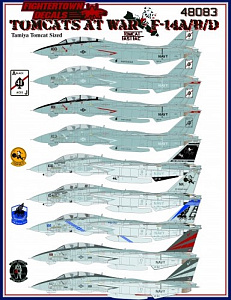 Decal 1/48  Grumman F-14A/F-14B/F-14D Tomcats at War Part 1