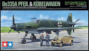 Model kit 1/48 Dornier Do-335A Pfeil & Kubelwagen Type 82 Set  (Tamiya)