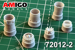 Additions (3D resin printing) 1/72 Engine jet nozzle R13F-300 MiG-21SM/ SMT/ MF, MiG-21PD, MiG-21I (Amigo Models)