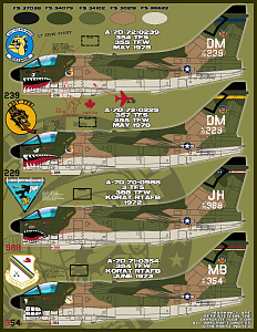 Decal 1/48 LTV A-7D Corsair II. 'Man-Eater SLUFs' 