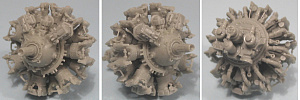 Additions (3D resin printing) 1/48 P&W R-1830-86 Engine (Vector)