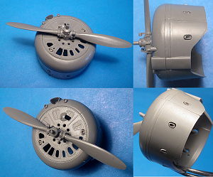 Additions (cast) 1/48 Correction set #1 for I-153 "Chaika" Engine cowl set (for ICM) (Vector) 