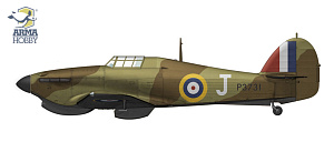 Model kit 1/48 Hawker Hurricane Mk.I trop (Arma Hobby)