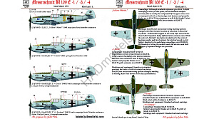Decal 1/72 Bf 109E1/E3/E4 (4x camo) Part 1 (HAD)