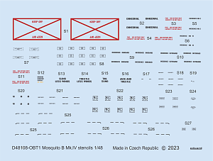 Decal 1/48 Mosquito B Mk.IV stencils (TAM/REV)