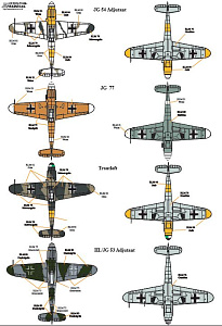 Decal 1/32 Messerschmitt Bf-109s with Stab markings Pt 2 (8) (Xtradecal)