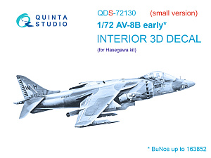 AV-8B early 3D-Printed & coloured Interior on decal paper (Hasegawa) (small version)