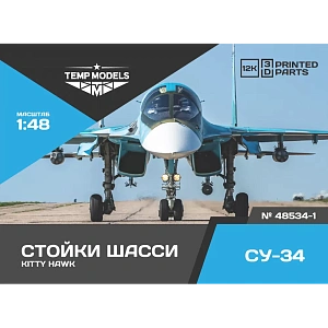 Additions (3D resin printing) 1/48 SU-34 LANDING GEARS (Temp Models)