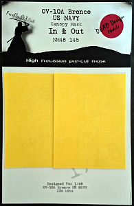 North-American/Rockwell OV-10D Bronco US NAVY canopy frame paint mask (inside and outside) (designed to be used with ICM kits)