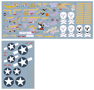 Decal 1/72 Consolidated B-24D Liberator 90th BG "The Jolly Rogers" (DK Decals)