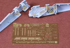 Additions (3D resin printing) 1/72 de Havilland DH-82a Tiger Moth cockpit set (designed to be used with Airfix kits)