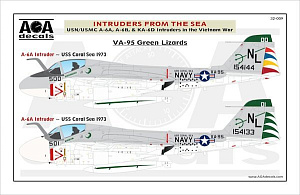 Decal 1/32INTRUDERS FROM THE SEA¶USN/USMC Grumman A-6A, A-6B, & KA-6D Intruders in the Vietnam War  (AOA Decals)