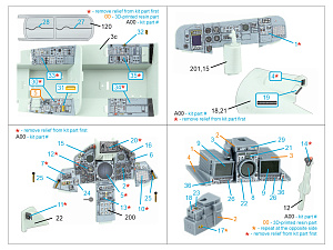 Tornado IDS German 3D-Printed & coloured Interior on decal paper (Revell) (Small version) (with 3D-printed resin parts)