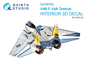F-14A Tomcat 3D-Printed & coloured Interior on decal paper (GWH)