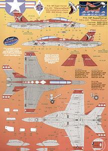 Decal 1/72 Boeing F/A-18F Super Hornet VFA-102 (3) (Astra Decals)