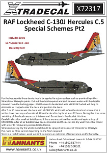 Decal 1/72 RAF Lockheed C-130J Hercules C.5 Special Schemes Pt2 (1) (Xtradecal)