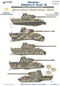 Decal 1/35 Pz.Kpfw.V Panter Ausf. G. Operation Bagration  Part II (Colibri Decals)