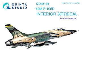 F-105D 3D-Printed & coloured Interior on decal paper (for HobbyBoss kit)