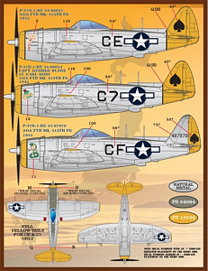 Decal 1/48 Colors and Markings of Republic P-47N Thunderbolt (Furball Aero-Design)