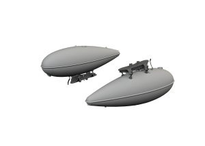 Additions (3D resin printing) 1/48 North-American P-51B/P-51C Mustang 75gal drop tank early PRINT 1/48 (designed to be used with Eduard kits)