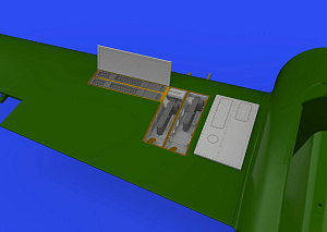 Additions (3D resin printing) 1/48       Grumman F4F-3 Wildcat gun bays 3D-Printed (designed to be used with Eduard kits) 