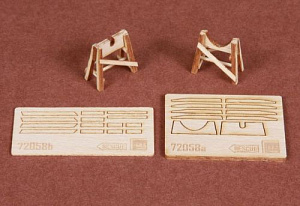 Additions 1/72 Piaggio PC-7 wooden trestle (designed to be used with SBS Model kits)
