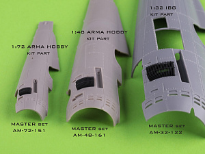Aircraft detailing sets (brass) 1/72 PZL P.11c - oil cooler (designed to be used with Arma Hobby kits) 