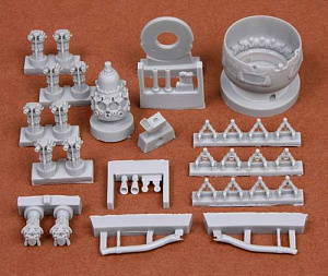Additions (3D resin printing) 1/48 Gloster Gladiator Mk.I/Mk.II engine, exhaust & cowling (designed to be used with Eduard kits and Roden kits)