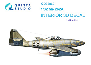 Me 262A 3D-Printed & coloured Interior on decal paper (Revell)