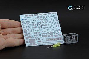 Su-30SM Exterior Set: Trims, Hatches and Panels, Gun barrel, OLS & Refuel probe (Zvezda) (with 3D printed resin and metal parts)