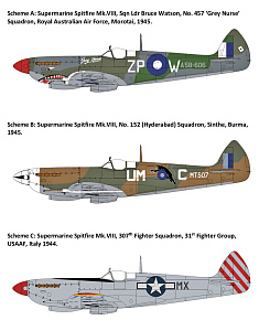 Model kit 1/24 Supermarine Spitfire Mk.VIII (Airfix)