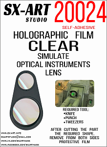 Holographic film for imitation lenses of optical devices (transparent) (SX-Art)