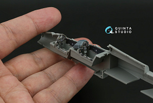 Mirage 2000N 3D-Printed & coloured Interior on decal paper (Dream Model) (with 3D-printed resin part)