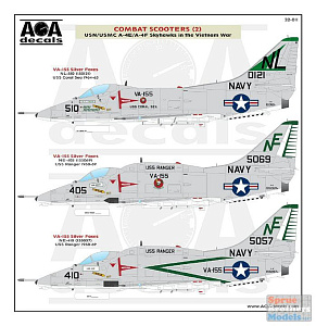 Decal 1/32 Combat Scooters (2) - USN/USMC Douglas A-4E/A-4F Skyhawks in the Vietnam War. This Part 2 (AOA Decals)