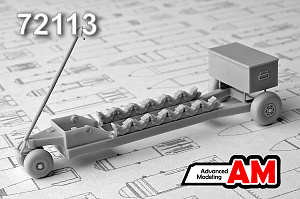 Additions (3D resin printing) 1/72 Cart for transportation of 50-100 kg bombs (Advanced Modeling) 