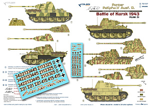 Decal 1/72 Pz.Kpfw.V Panter Ausf. D Battle of Kursk1943 - Part I (Colibri Decals)