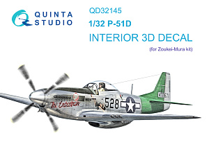 P-51D Mustang 3D-Printed & coloured Interior on decal paper (Zoukei-Mura SWS)