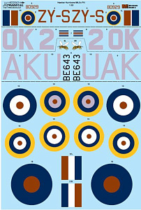 Decal 1/32 Hawker Hurricane Mk.IIc Pt 1 (3) (Xtradecal)