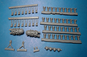 Additions (cast) 1/48 A-26B/C Invader engines set (ICM) (Vector) 