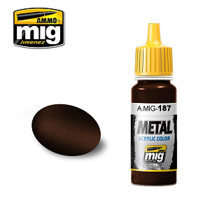 Acrylic paint METALLIC Jet Exhaust Burnt Iron (Ammo Mig) (17ml) 