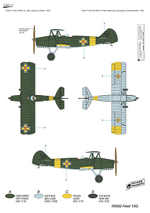 Model kit 1/72 Fleet F-10G Decals 3 x Rumanian (Frrom-Azur)