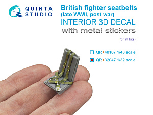 British Fighter Seatbelts (late WWII, post-war) (with metal buckles) (All kits)