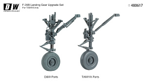 Additions (3D resin printing) 1/48 Lockheed-Martin F-35B Lightning II landing gear (designed to be used with Tamiya kits)