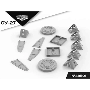 Additions (3D resin printing) 1/48 SET OF PLUGS AND PADS FOR SU-27 (Temp Models)