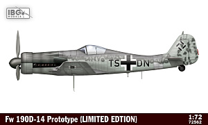 Model kit 1/72 Fock-Wulf Fw-190D-14 Prototype (Limited edition) (IBG Models)