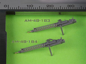 Aircraft detailing sets (resin) 1/48 German WW I machine gun Spandau LMG 08/15 (2 pcs) - with LONG charging handle - complete guns incl. 3D resin & brass parts